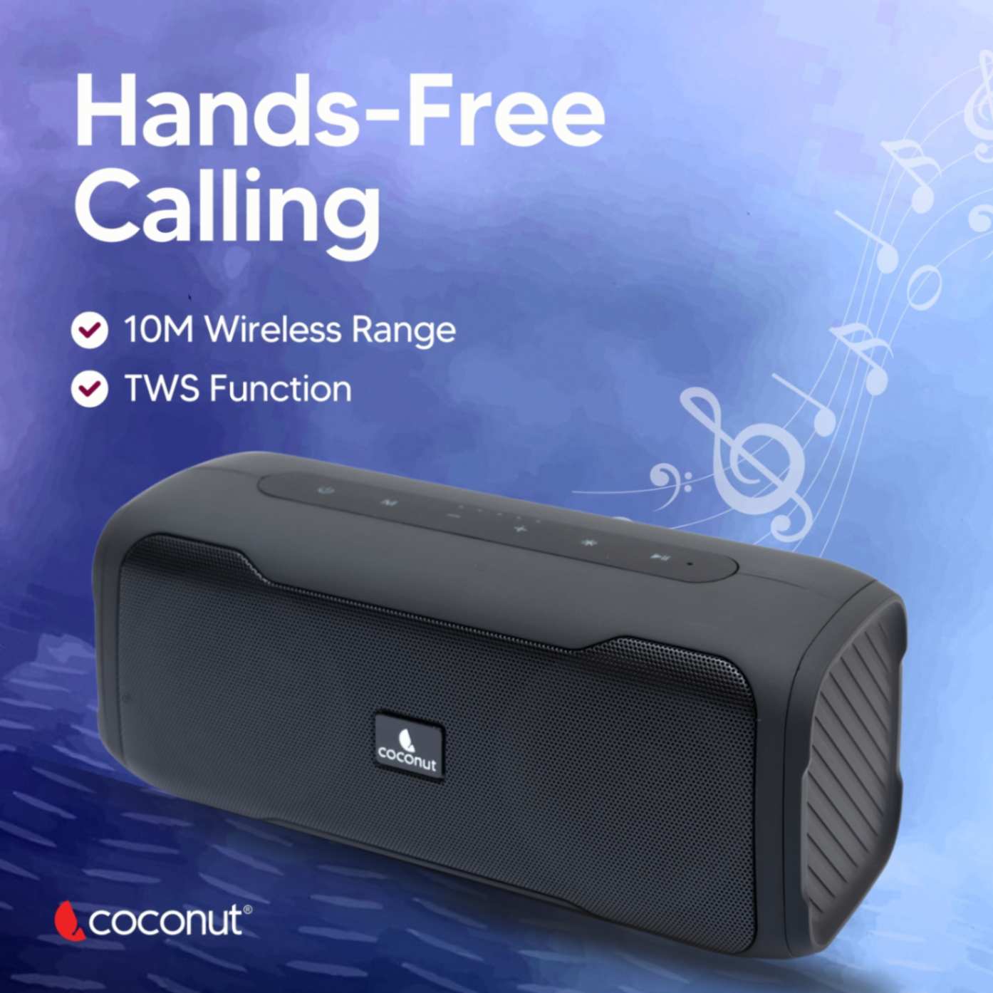 Compact Soul 8W Bluetooth speaker with RGB lights and Bluetooth 5.1